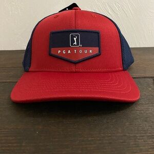 NWT Pga Tour Pro Series Golf Hat Cap Chili Pepper Red OS Officially Licensed